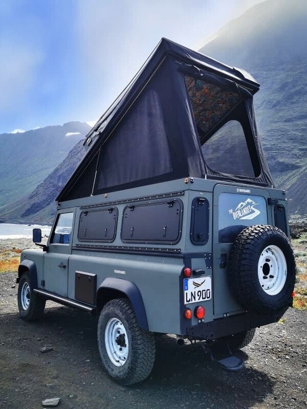 Toit relevable sur land rover defender 130